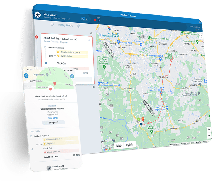 image of Chronotek Pro screens to show it's the Best Time Clock App for Mobile Employees