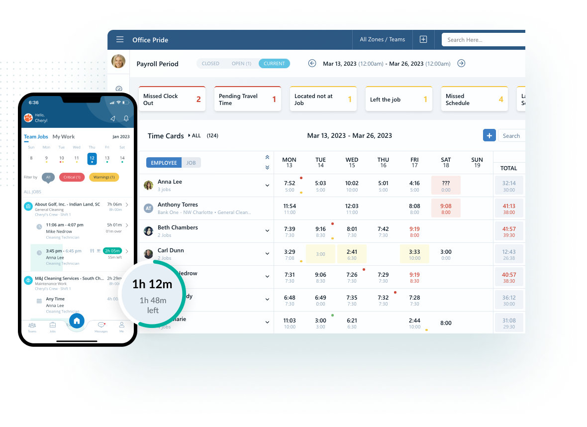Easy To Use IVR or Time Clock App With GPS Smart Tracks™ Chronotek