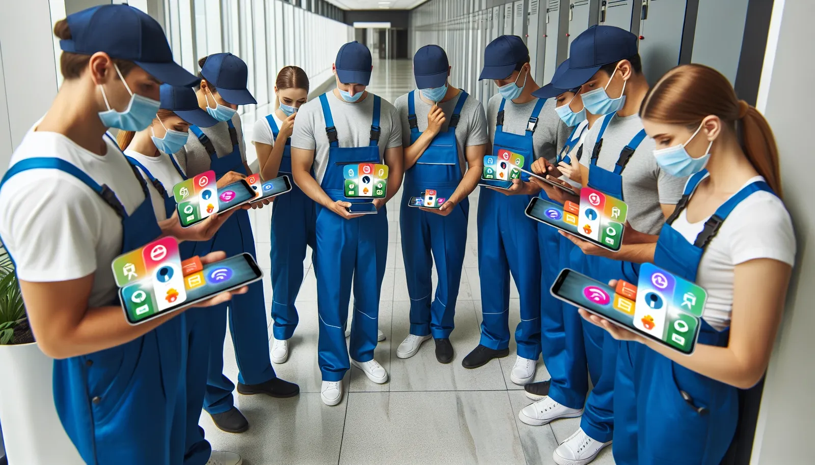 cleaning business using mobile app for scheduling and time tracking