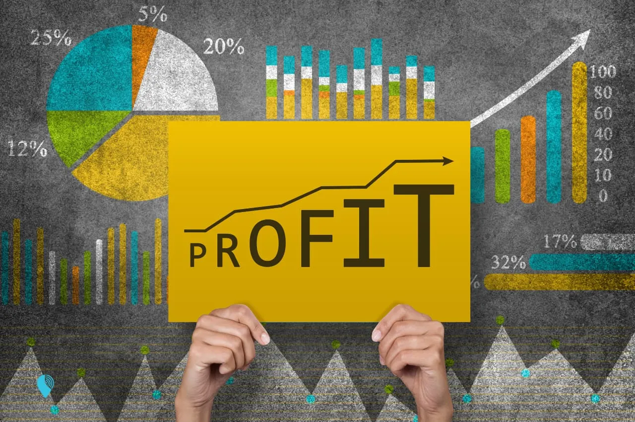 chart showing to use business software to track your profits