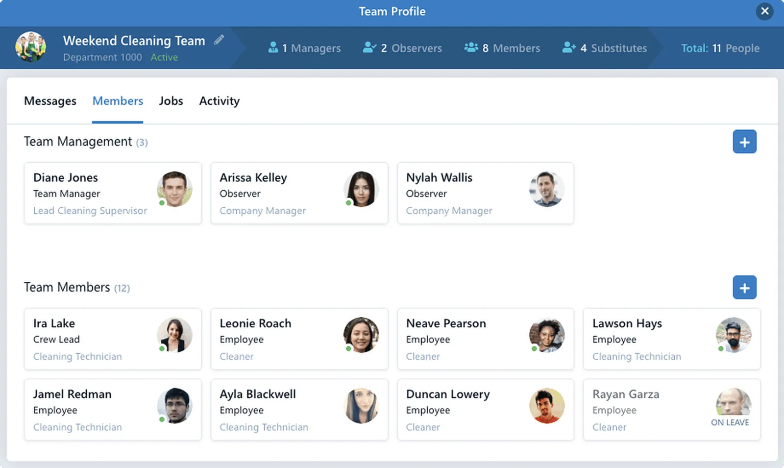 Chronotek Pro teams and user roles screen