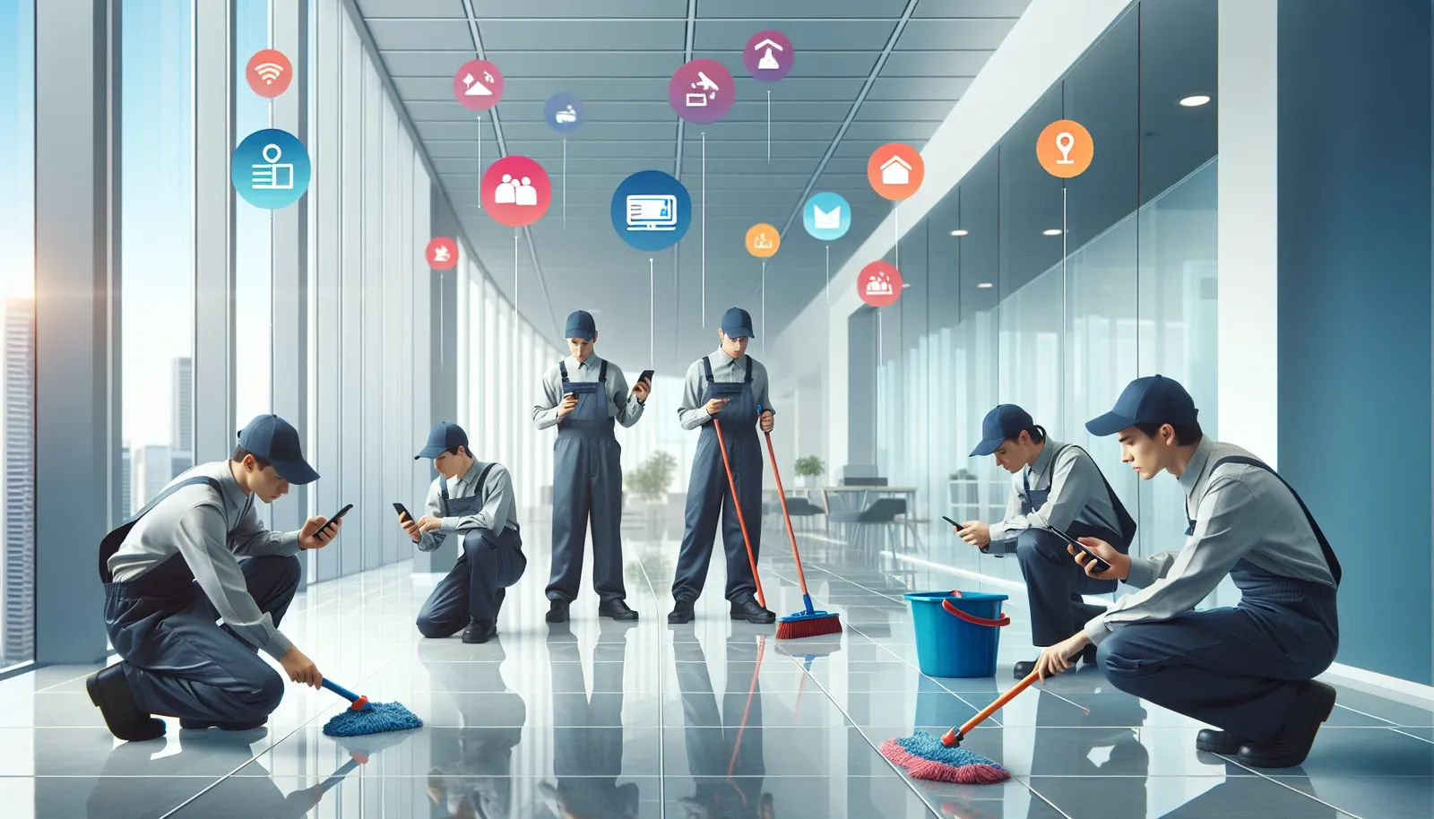 Team collaboration and communication in janitorial service