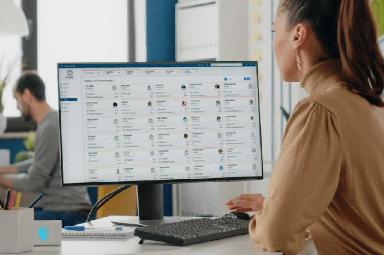 Small business admin using Chronotek Pro to manage employees and independent contractor