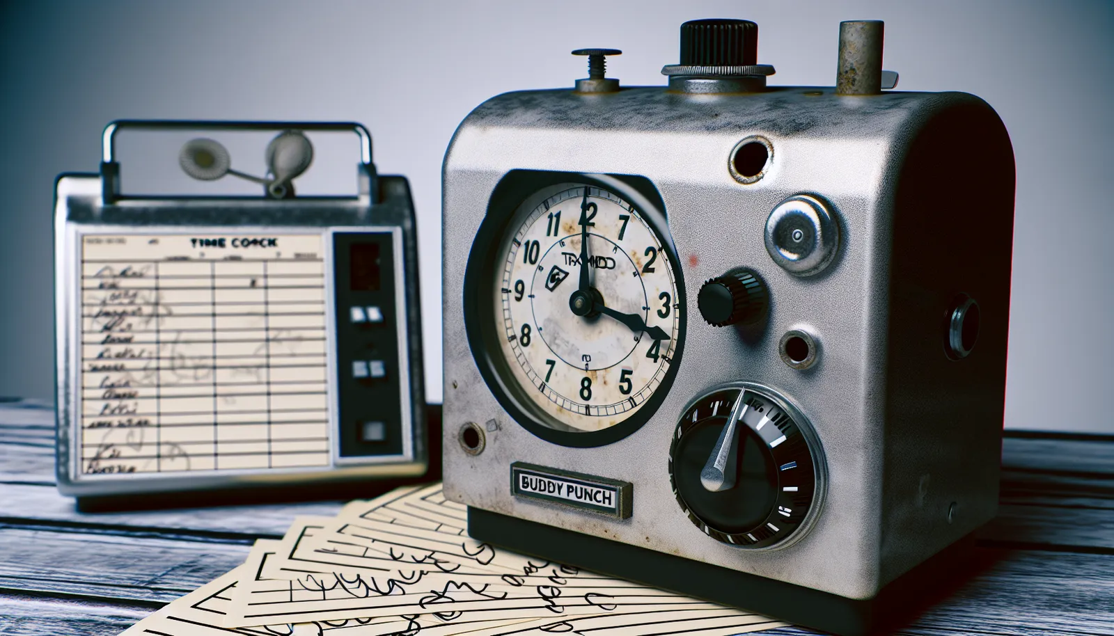 Photo of a time clock