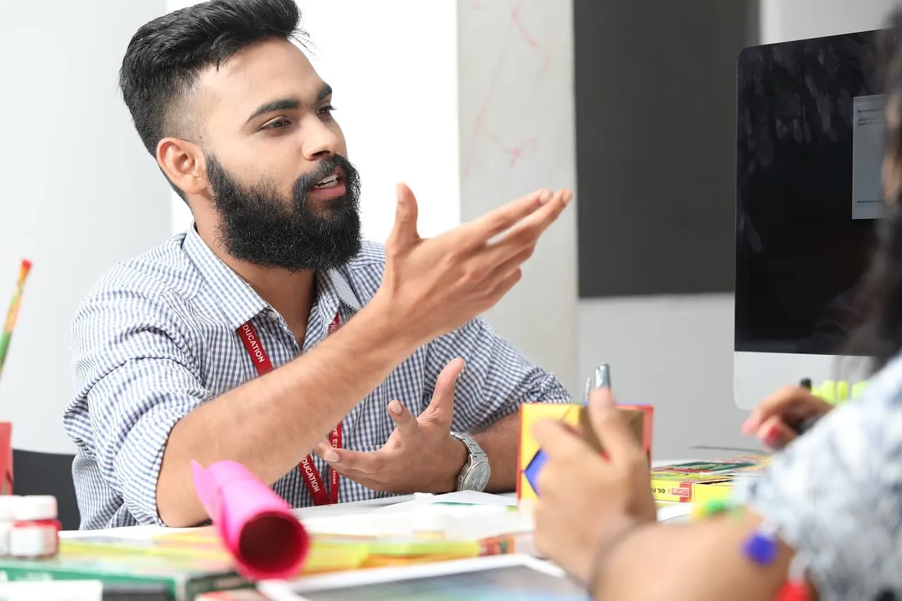 Group of diverse employees discussing employee retention strategies