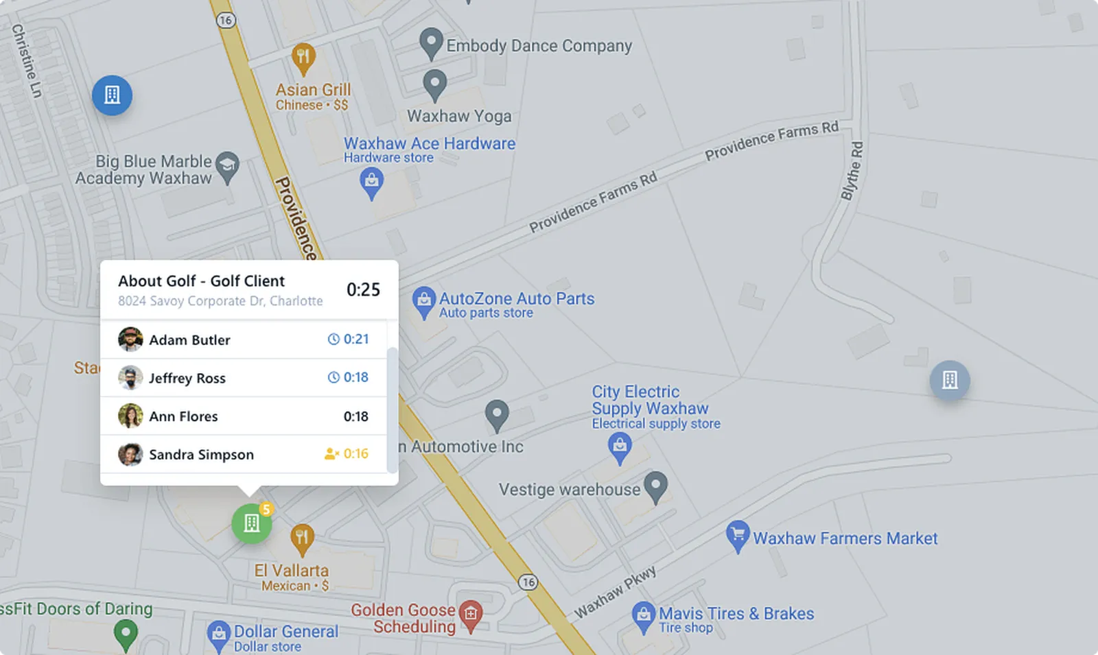 Chronotek Pro GPS location verification screen