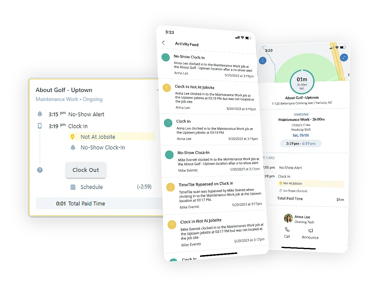scheduling system with no-show alerts